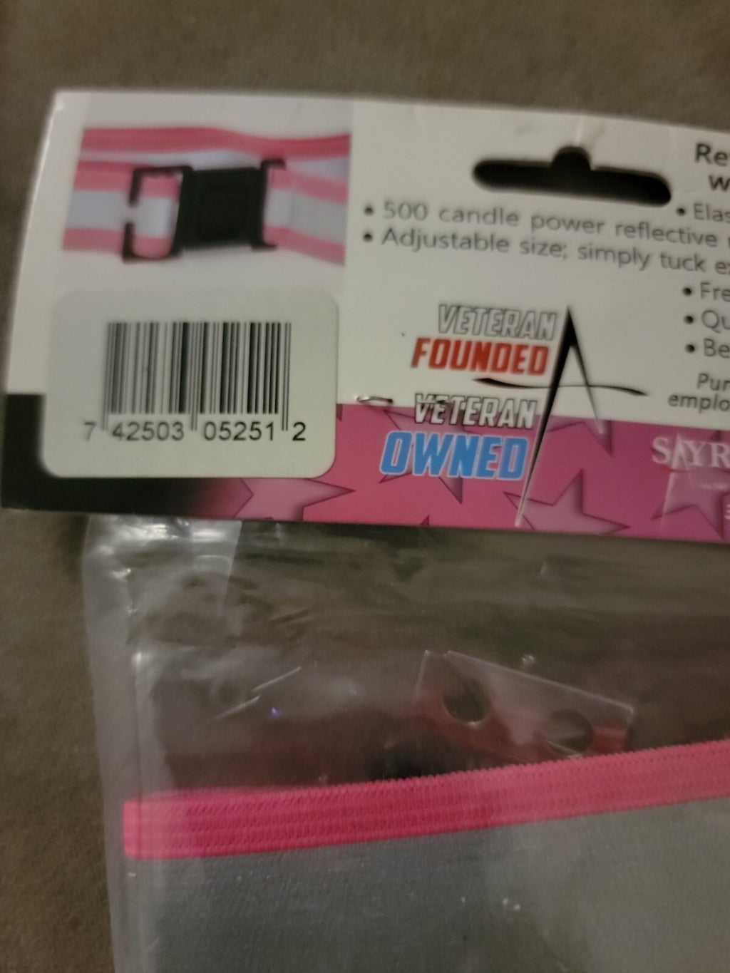 Ladies Pink Reflective Safety Belt & Re-Flex Bands 3M Scotchlite Running Lot NEW