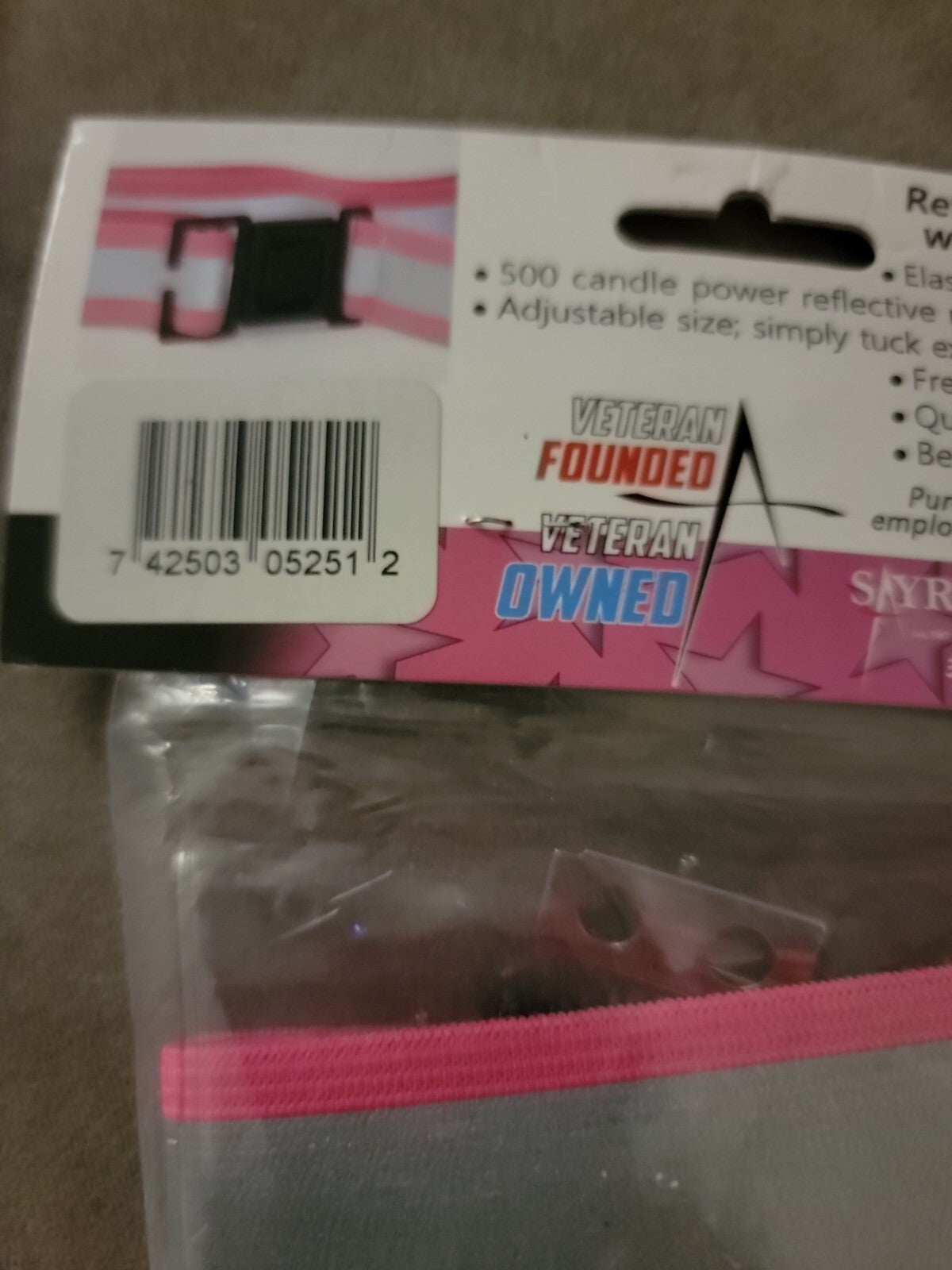 Ladies Pink Reflective Safety Belt & Re-Flex Bands 3M Scotchlite Running Lot NEW
