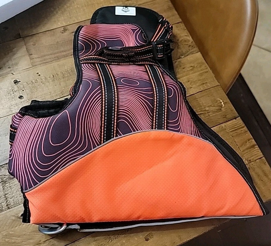 Arcadia Trail High Visibility Floatation Aid Medium orange dog life jacket