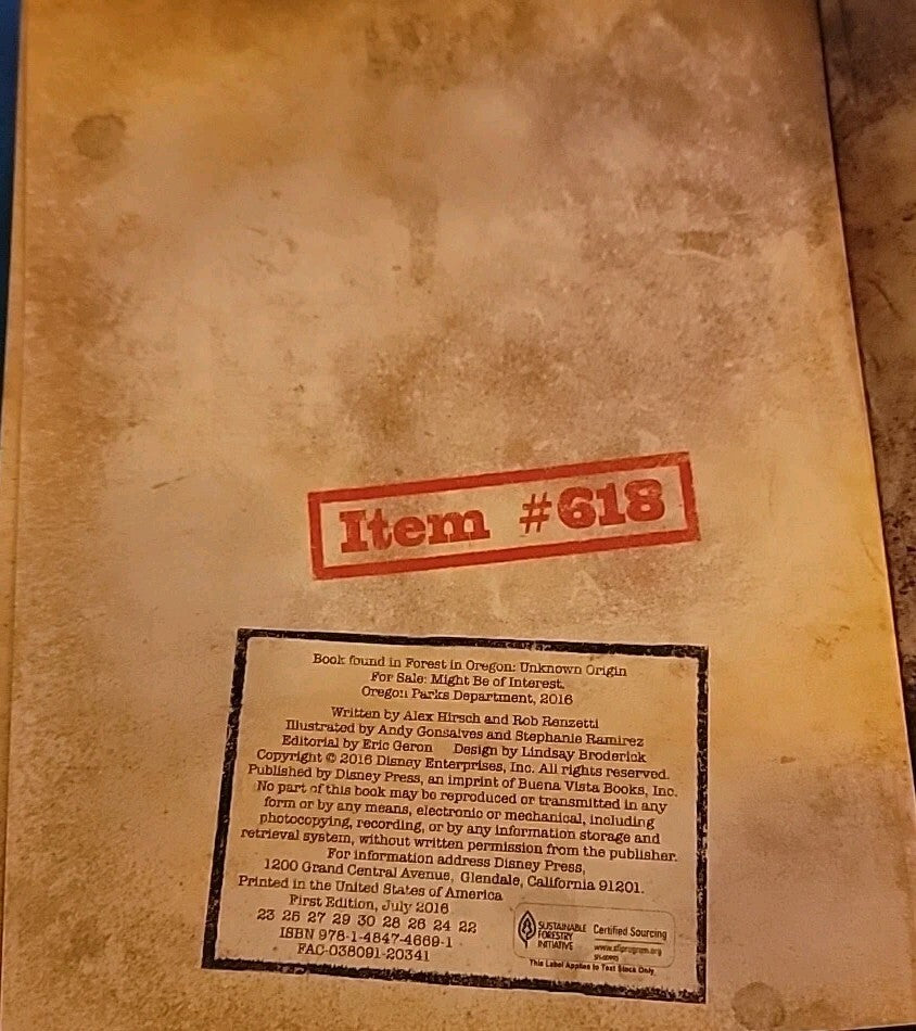 Gravity Falls Journal 3 - 1st Edition 2016 Hardcover Book - Alex Hirsch Renzetti