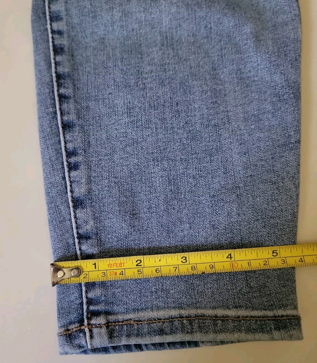 Lucky Brand Ava Jeans Womens 8 29 Mid Rise Crop Skinny Blue Stretch Denim
