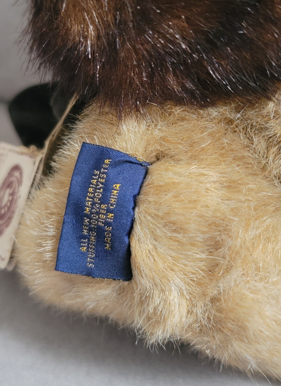 Boyds Bears Ivanna Spendalot plush teddy bear w/ gift box & faux fur hat tags
