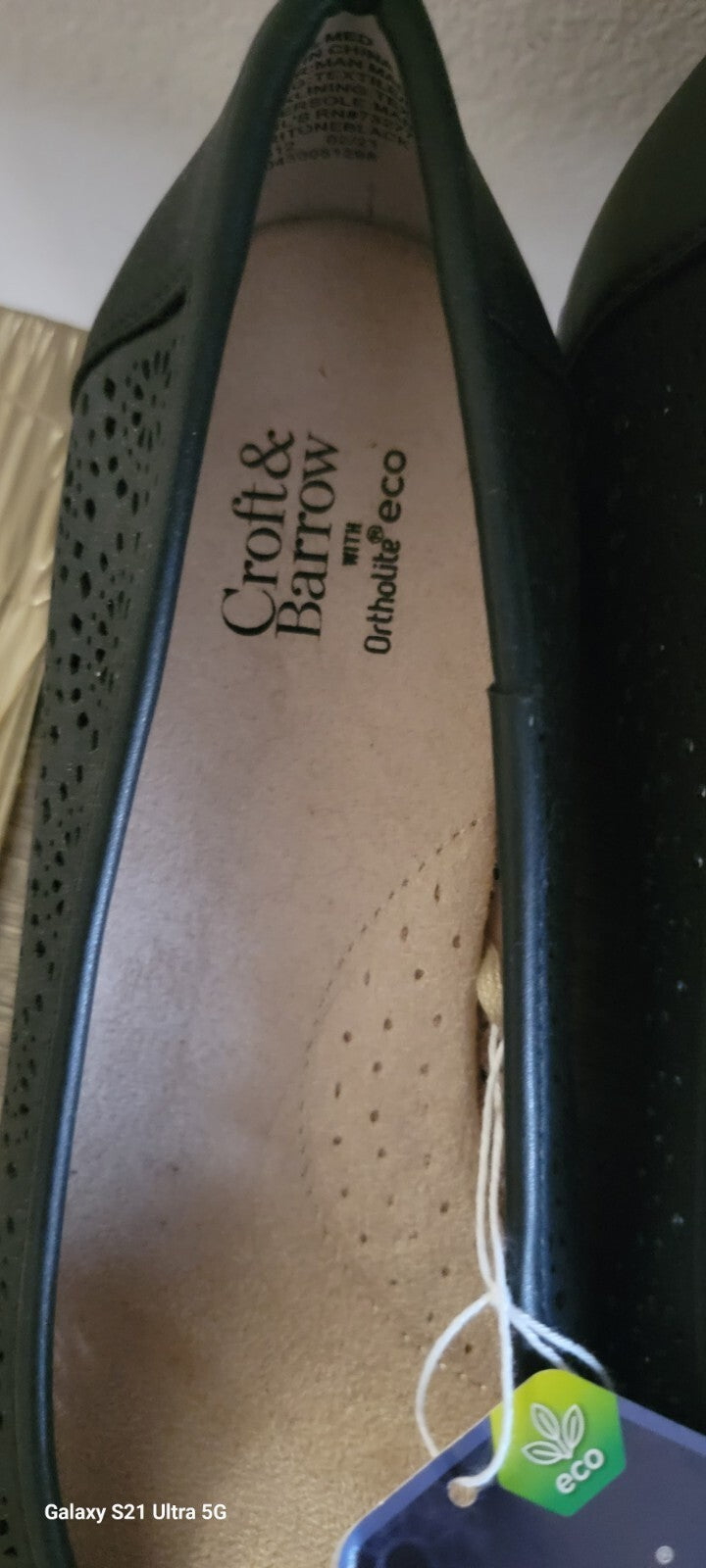 Croft & Barrow Baritone Flats Women's Size 7.5 Black Ortholite
