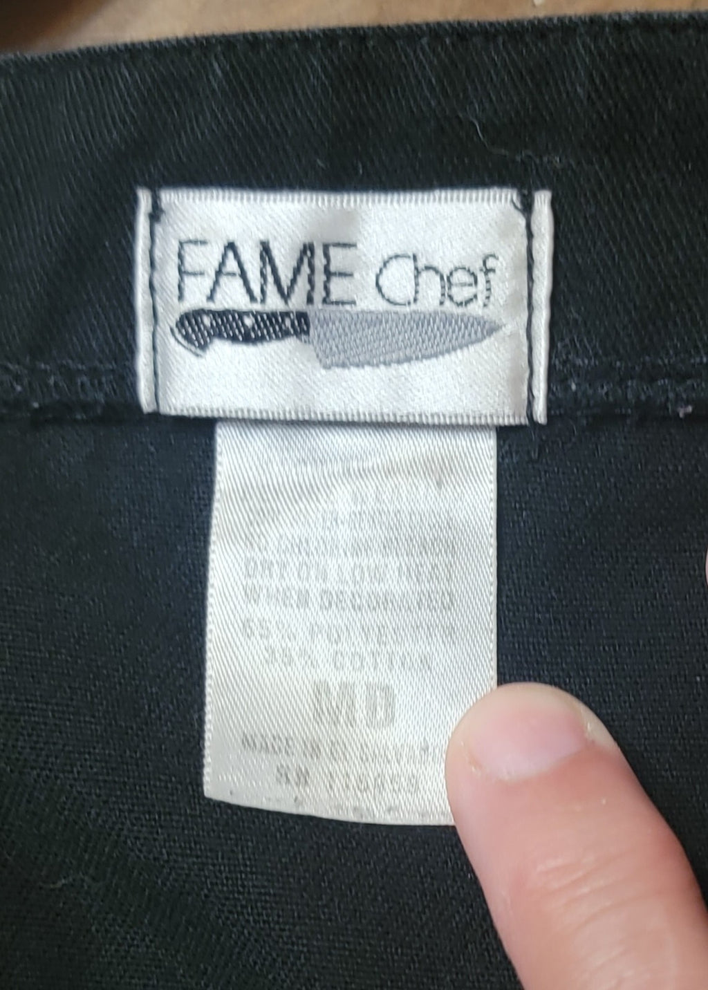Chef Uniform Bundle Black Chef Coat Pants & Hat Dickies Fame Chef Size