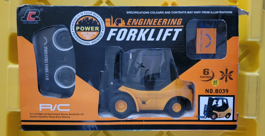 RC Engineering Forklift Toy 6 Function Radio Control 40MHz No. B039 w/ Box