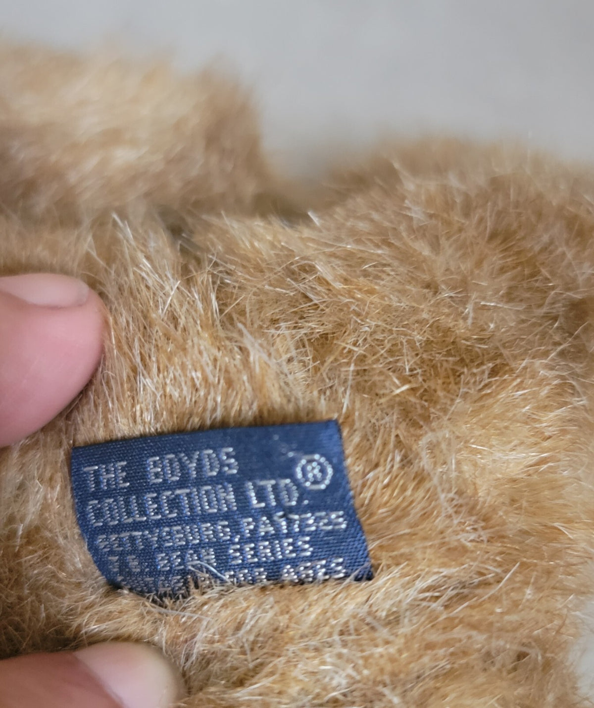 Vintage The Boyds Collection Ltd Plush Teddy Bear Brown Jointed w/ Green...