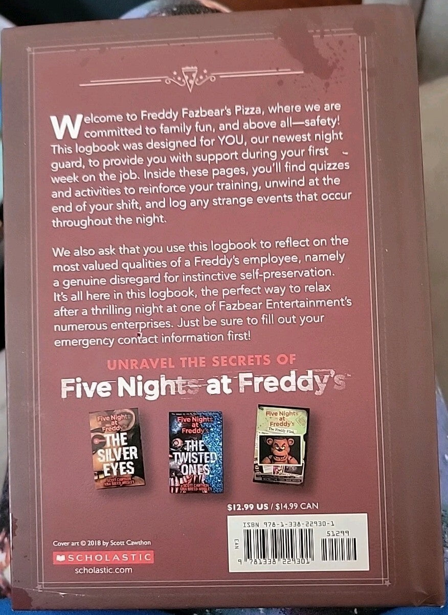 Five Nights at Freddy's Survival Security  Logbook-Kid's Activity Book Hardcover