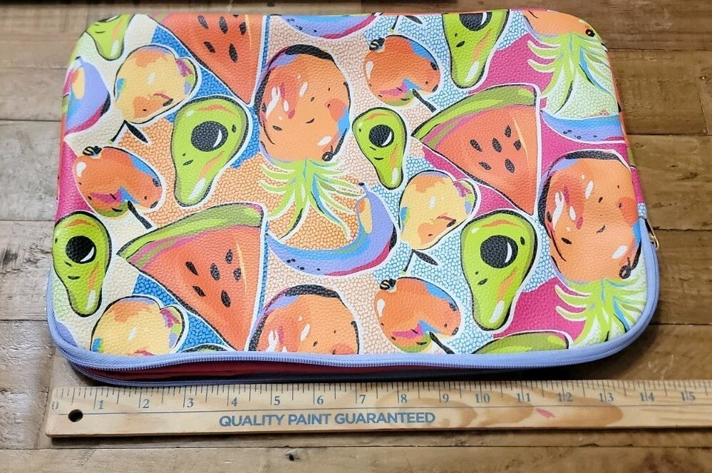 Tabitha Brown Target 15” Tech Sleeve - Laptop/Tablet/Colorful Fruit Print -Used