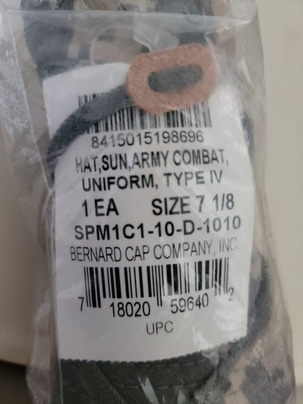NWT US Army Hat Sun Combat Uniform Type IV 7 1/8 Digital Camo NOS New Old Stock