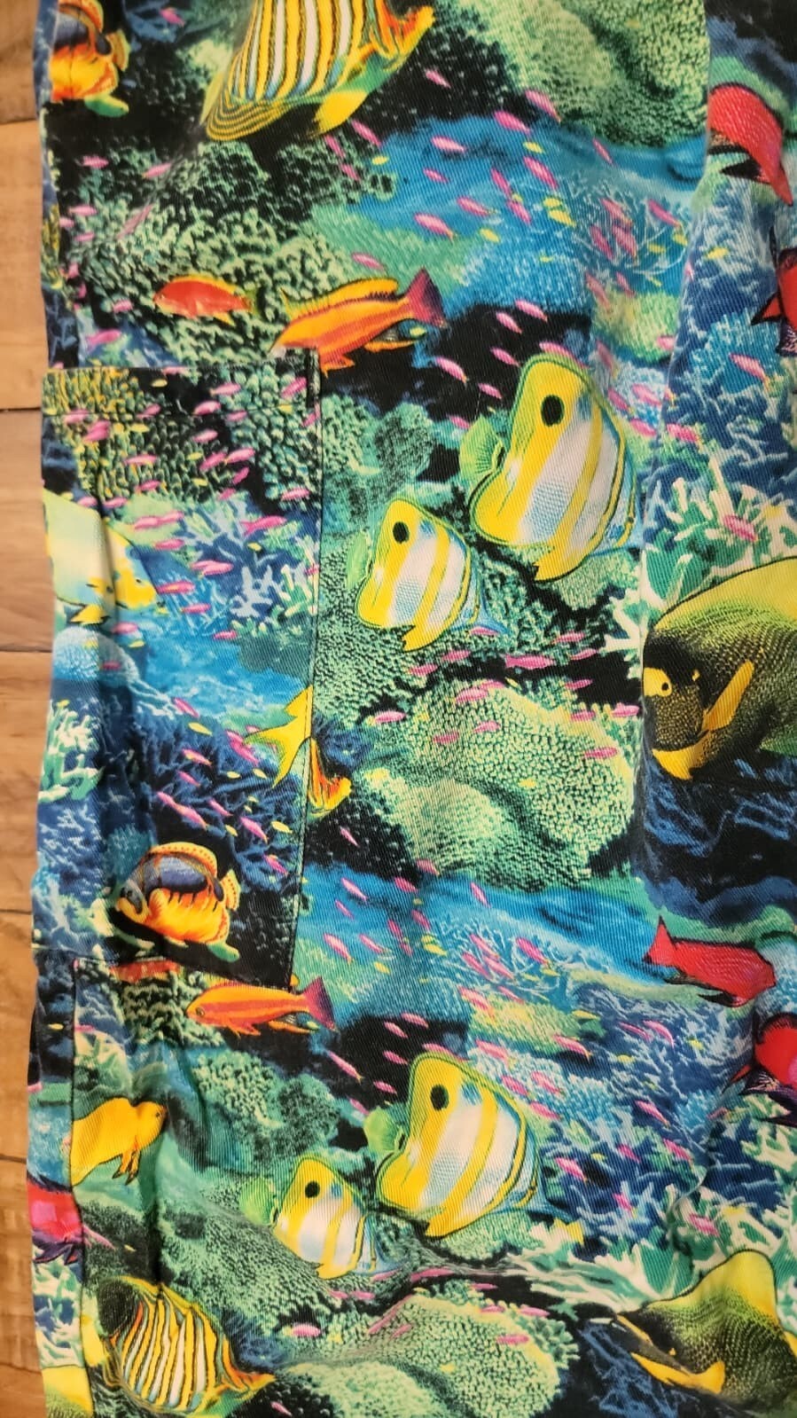 Five Star Fundamentals Aquarium Fish Chef Scrub Pants & Hat Set XS Colorful