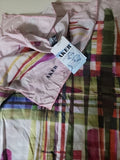 Aker Women’s Multicolor Abstract Scarf 70% Cotton 30% Silk 90x90cm NWT