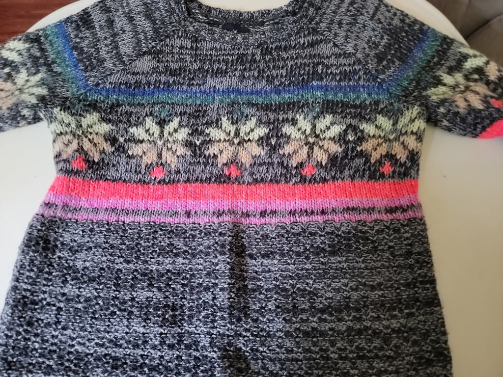 American Eagle Womens S Fair Isle Sweater Wool Mohair Blend Gray Multicolor
