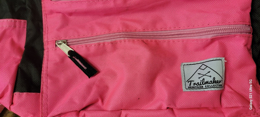 Trailmaker Pink Black Backpack School Travel Book Bag NWT