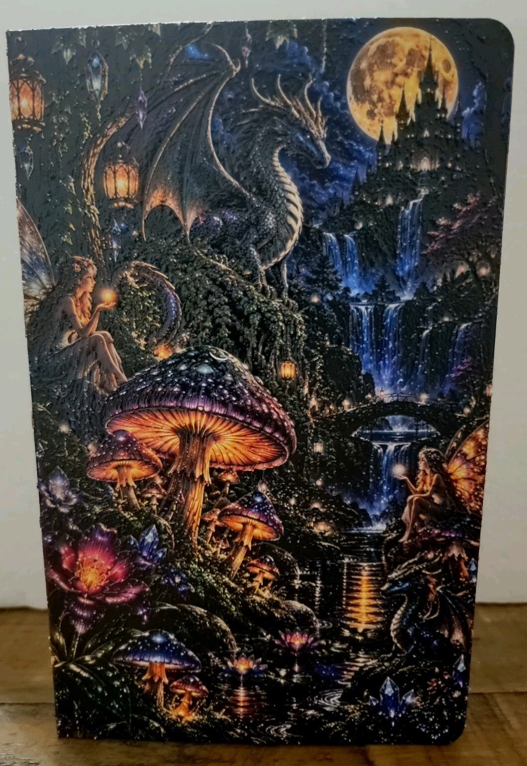 Moleskine Classic Hardcover journal custom UV printed fantasy fairy dragon