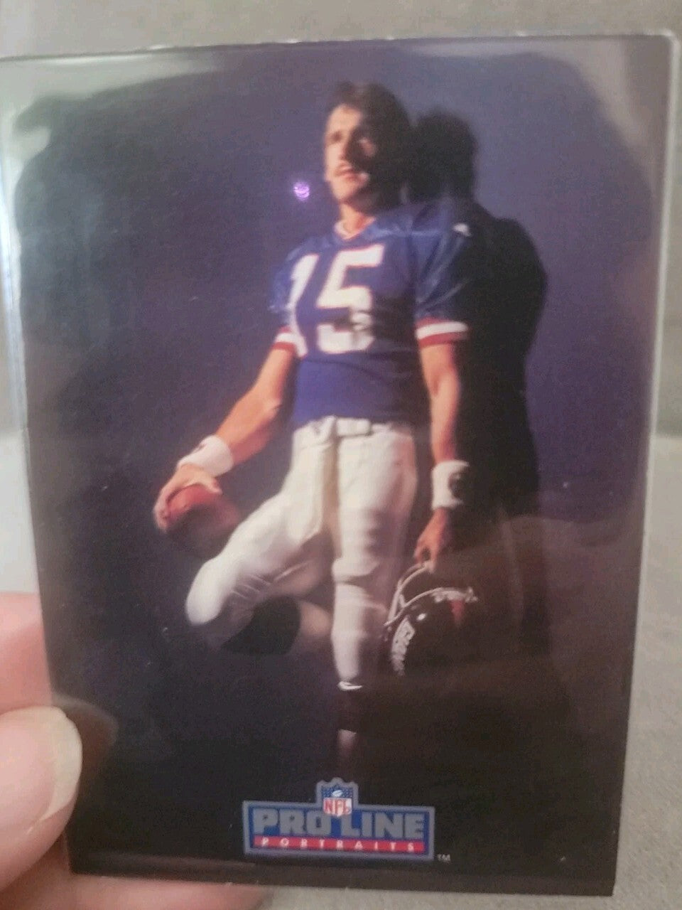 Jeff Hostetler Signed 1991 Pro Line Portraits NFL Card Auto #15 Embossed Seal