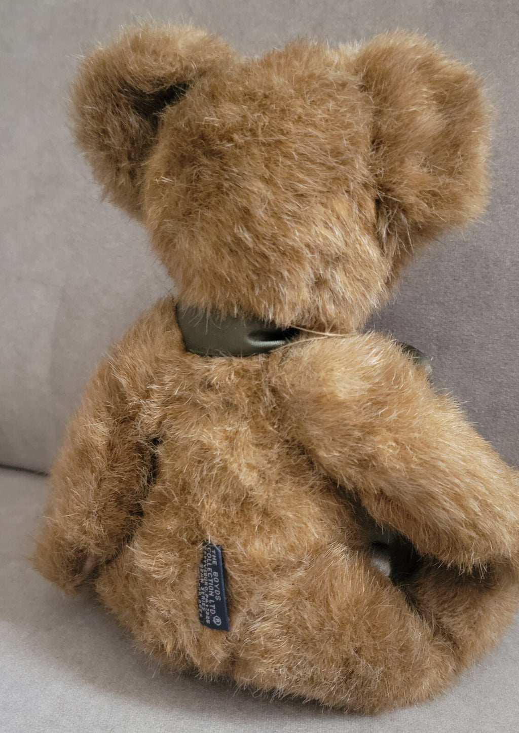 Vintage The Boyds Collection Ltd Plush Teddy Bear Brown Jointed w/ Green...