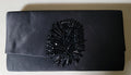 Vintage Charming Charlie Black Evening Bag With Beading Accent