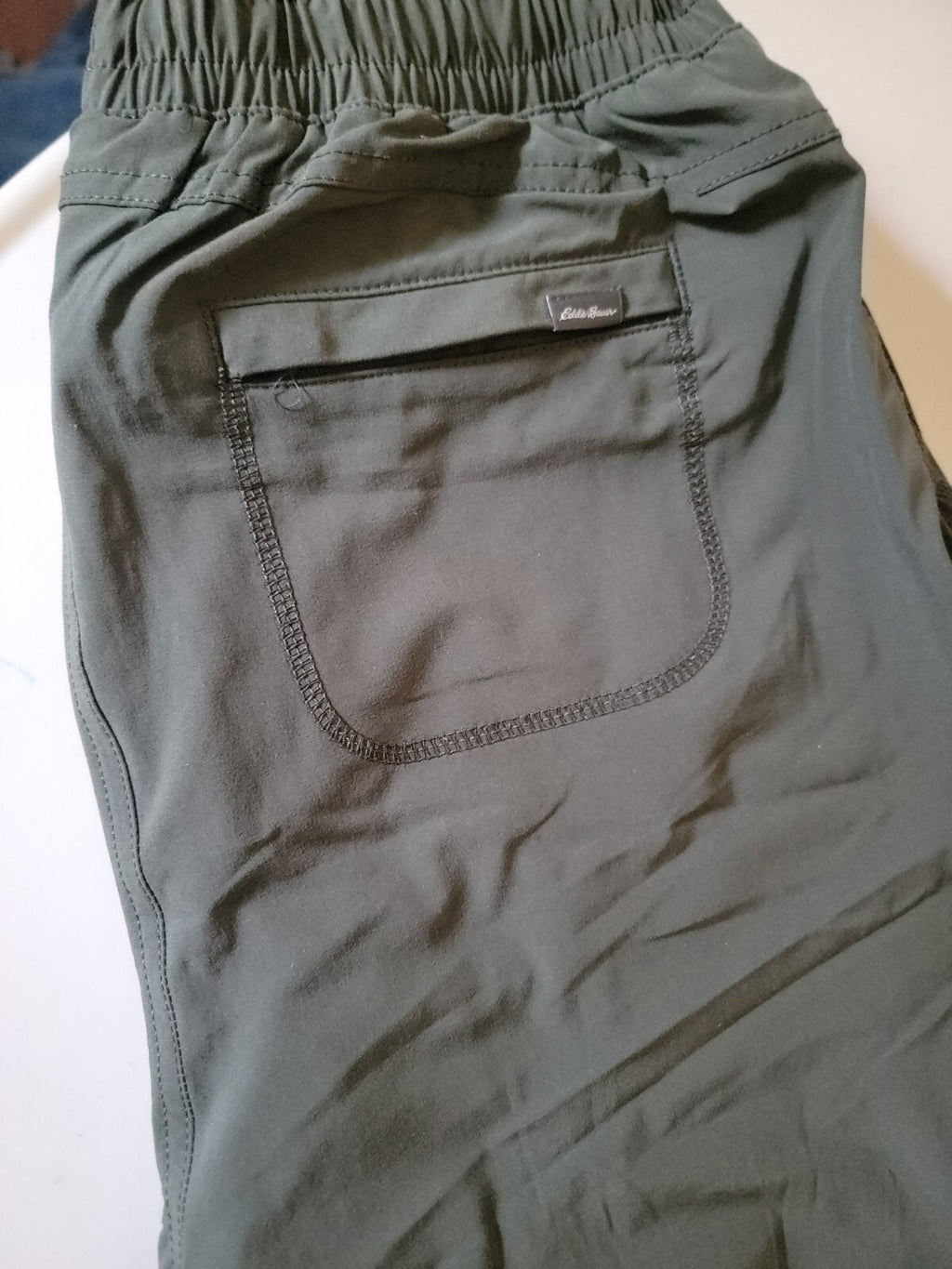 Eddie Bauer Womens 8 Fleece Lined Pull On Pants Black Stretch Hiking Outdoor