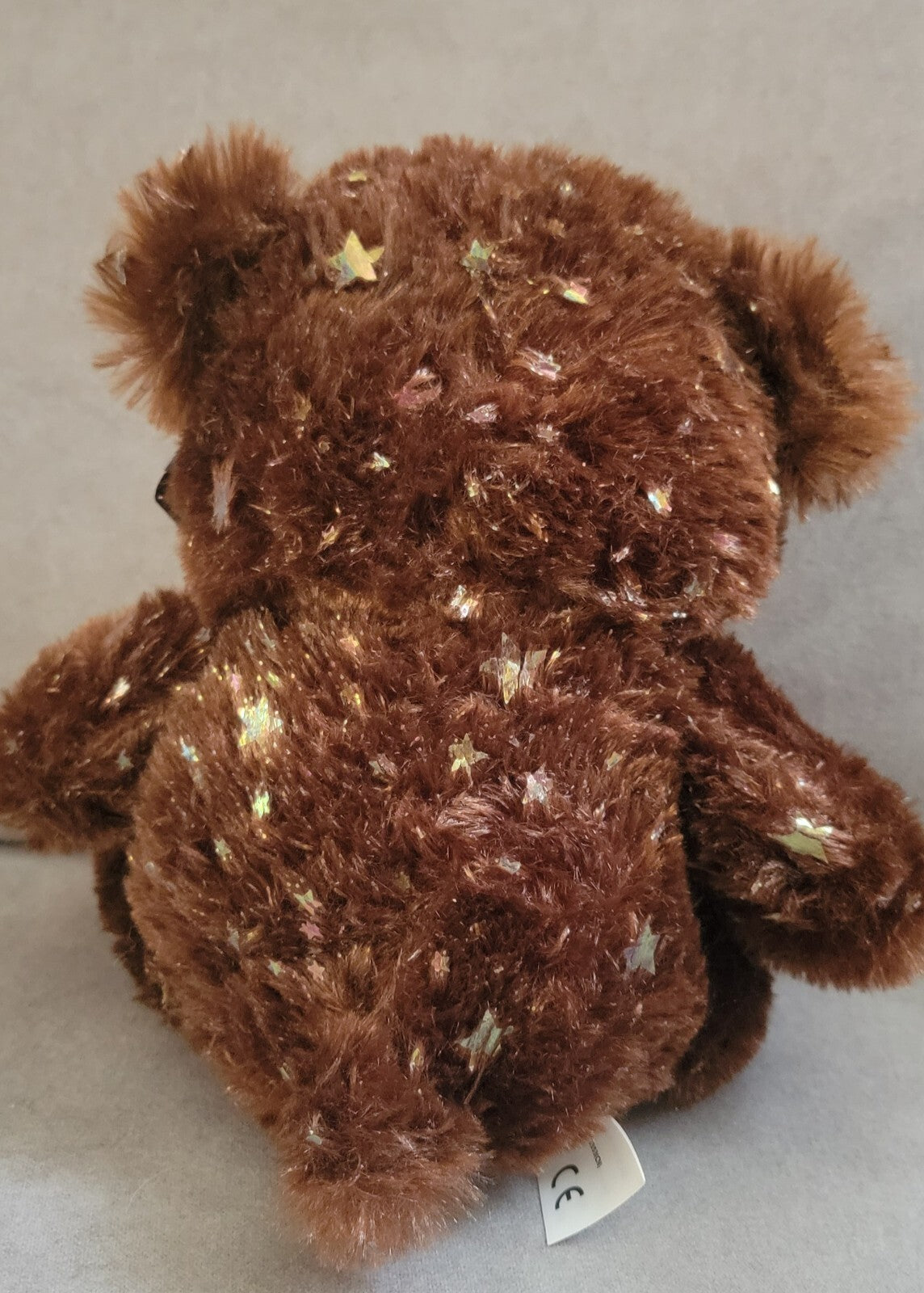 Kellytoy Original Brown Iridescent Stars 9" Plush Bear 2020 Stuffed Animal