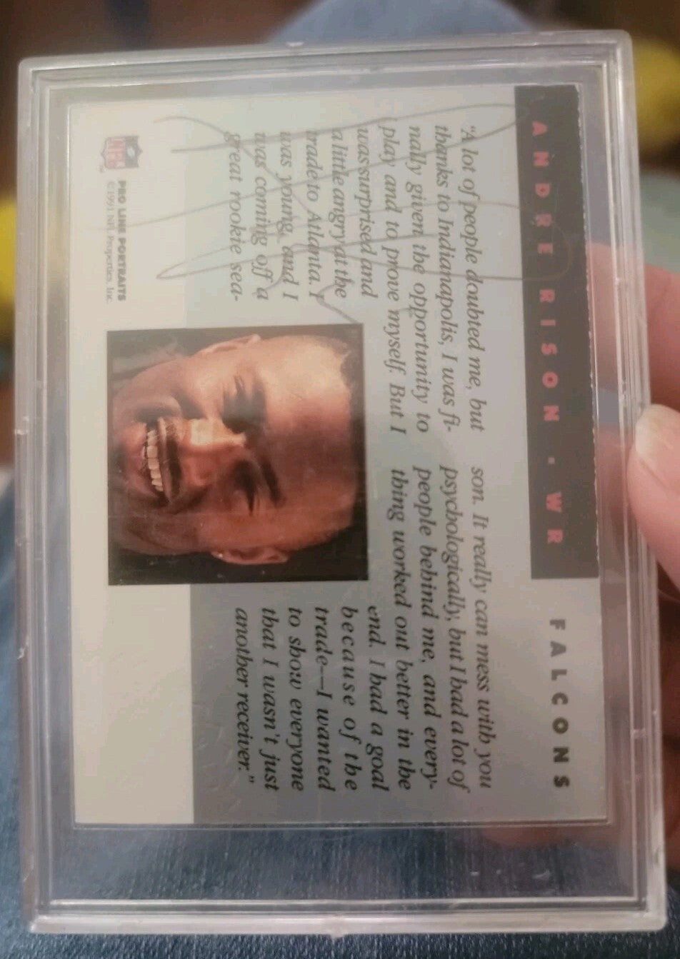 1991 Pro Line Portraits - Andre Rison #118 Pro Line Certified Autograph Seal