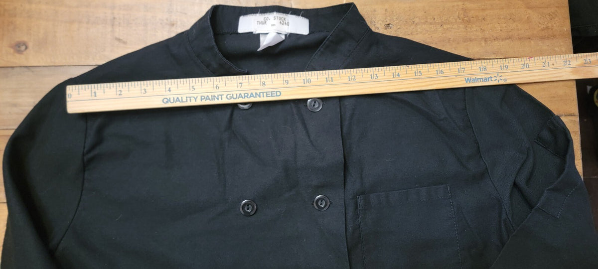 Chef Works Men’s Black Double Breasted Chef Coat Jacket Size XL Long Sleeve