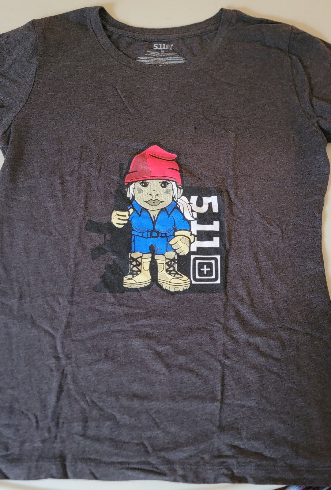 5.11 MISS TACTICAL GNOME T-SHIRT women NWT Medium M NEW charcoal