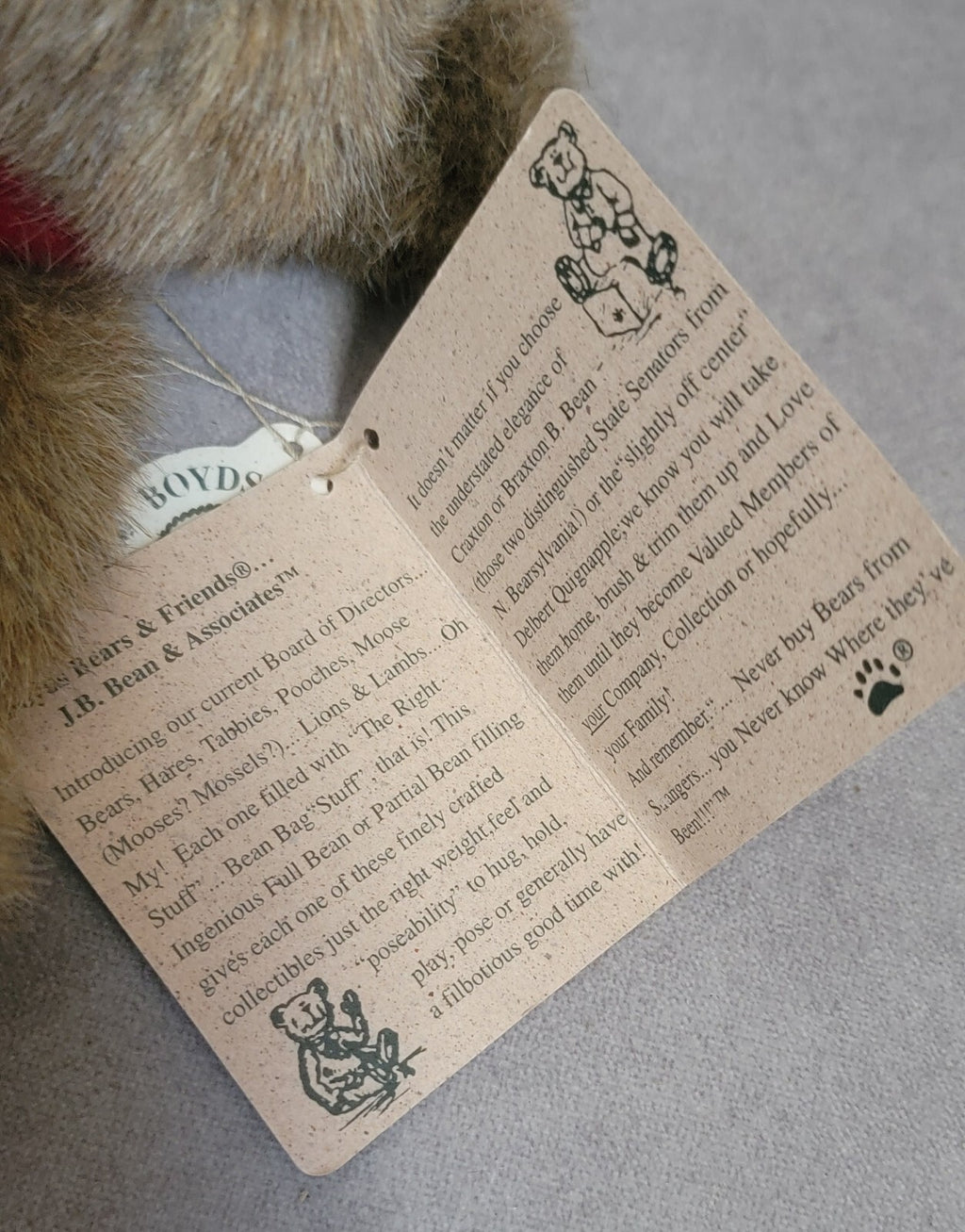 Boyds Bears 917307 A.J. Blixen Santa Teddy Bear Christmas Holiday Bear Plush 8"