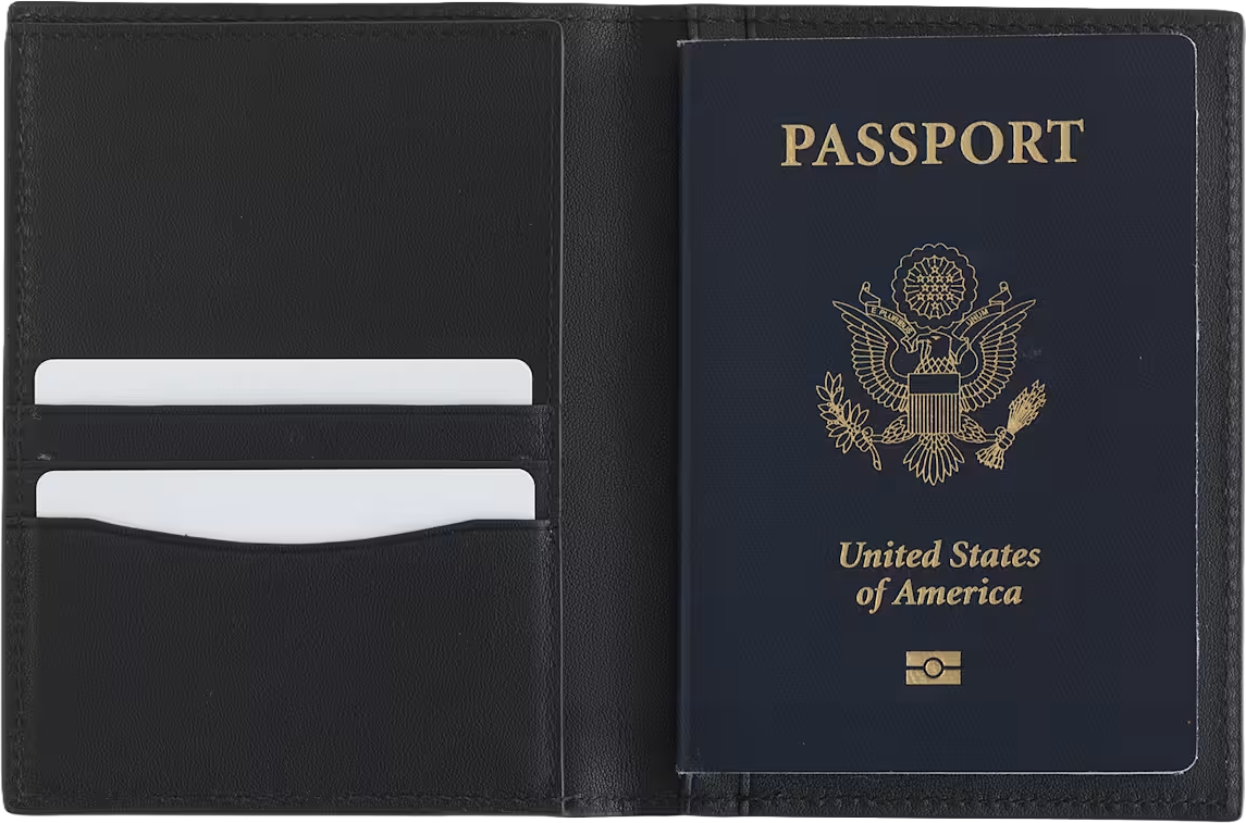 RFID Passport Holder with Passport Ribbon | Top-Grain Nappa Leather | RFID Blocking