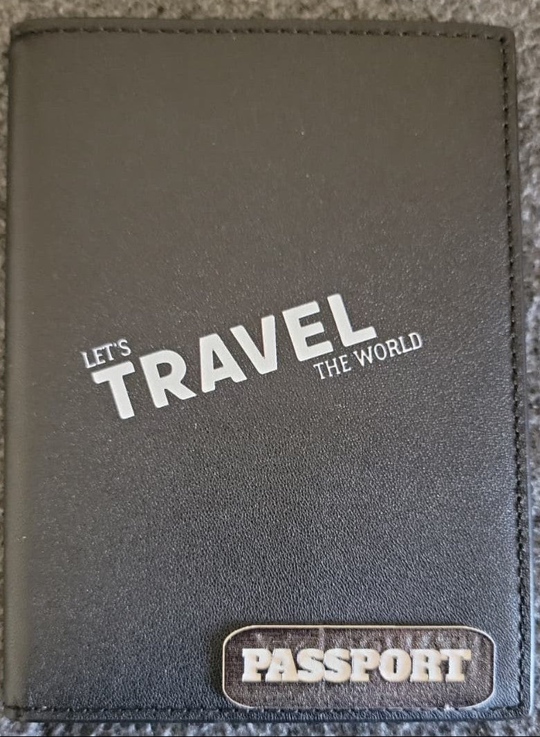 RFID Passport Holder – Let's Travel the World | Top-Grain Nappa Leather | RFID Blocking
