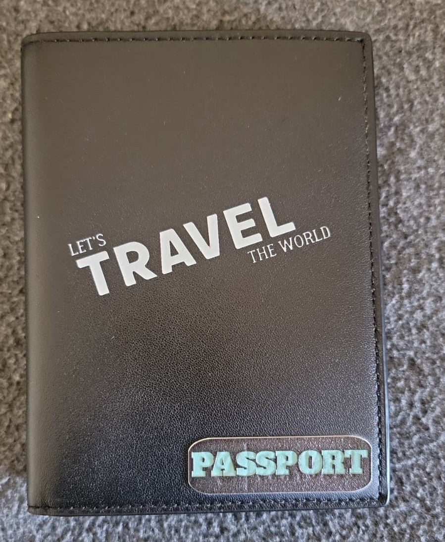 RFID Passport Holder – Let's Travel the World | Top-Grain Nappa Leather | RFID Blocking