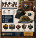 Custom UV Printed Leather Heat Press Logo for Hats Bags Apparel