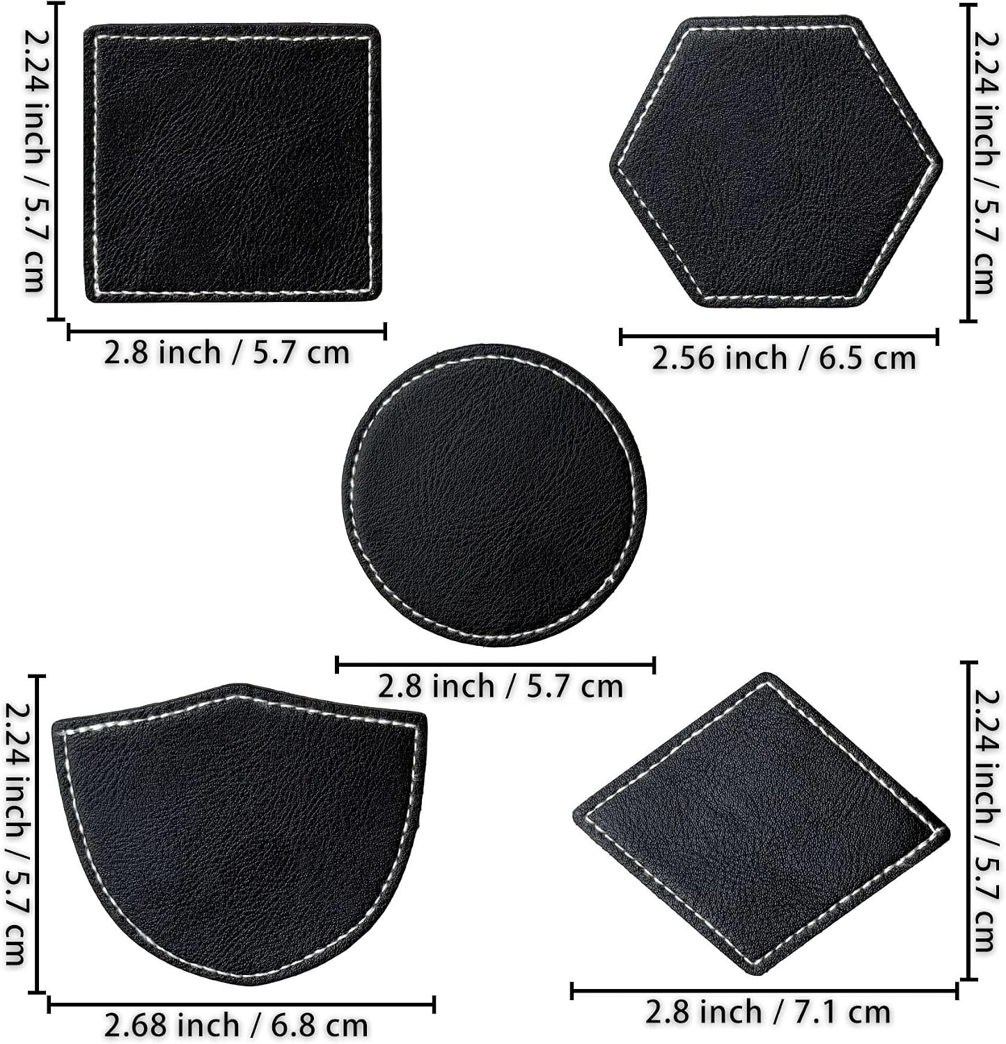 Custom UV Printed Leather Heat Press Logo for Hats Bags Apparel