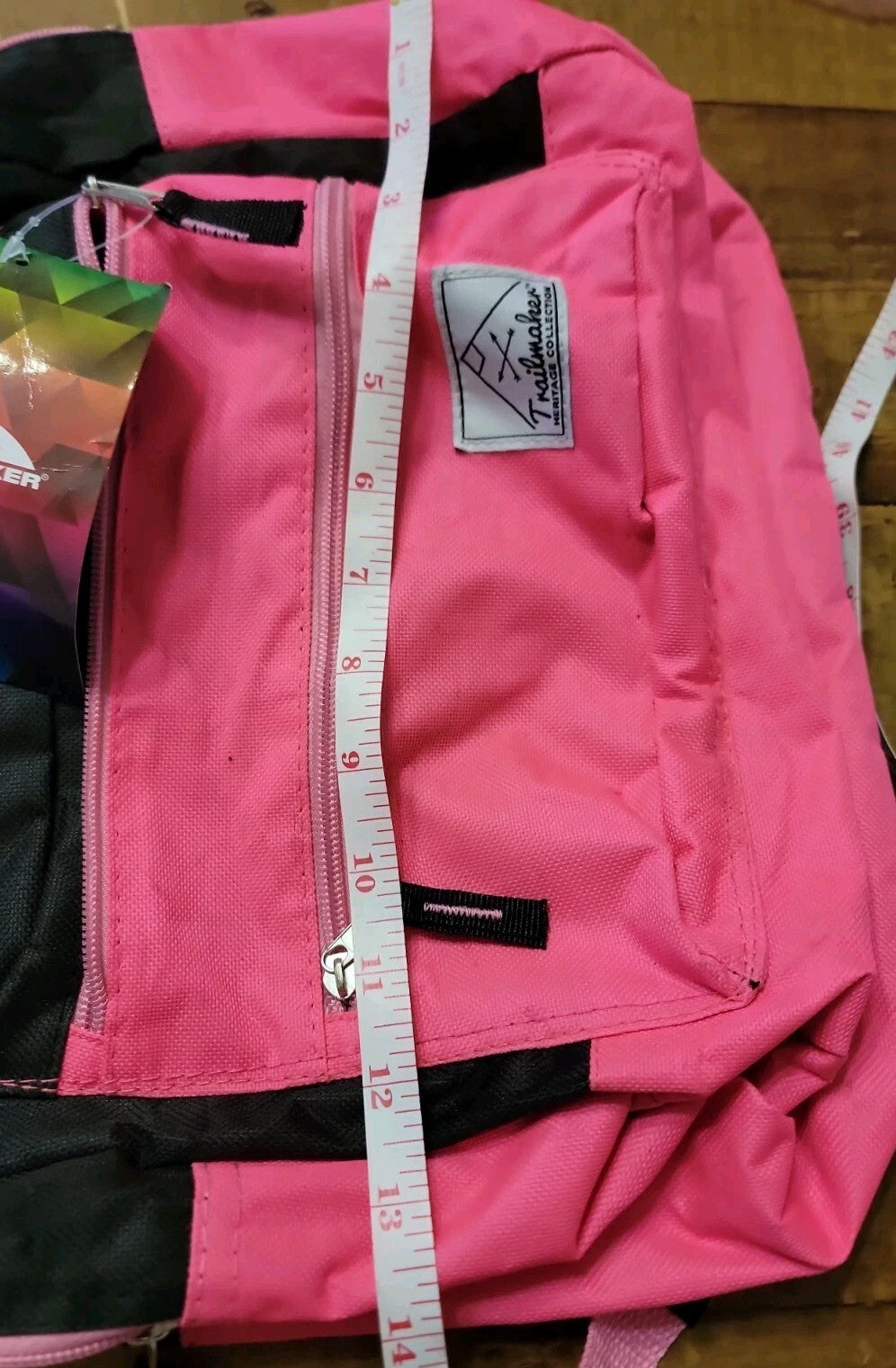 Trailmaker Pink Black Backpack School Travel Book Bag NWT