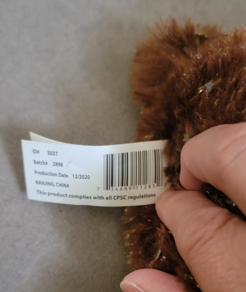 Kellytoy Original Brown Iridescent Stars 9" Plush Bear 2020 Stuffed Animal