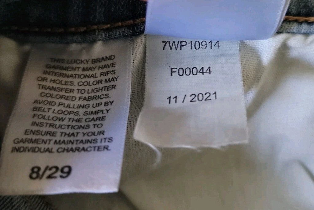 Lucky Brand Ava Jeans Womens 8 29 Mid Rise Crop Skinny Blue Stretch Denim