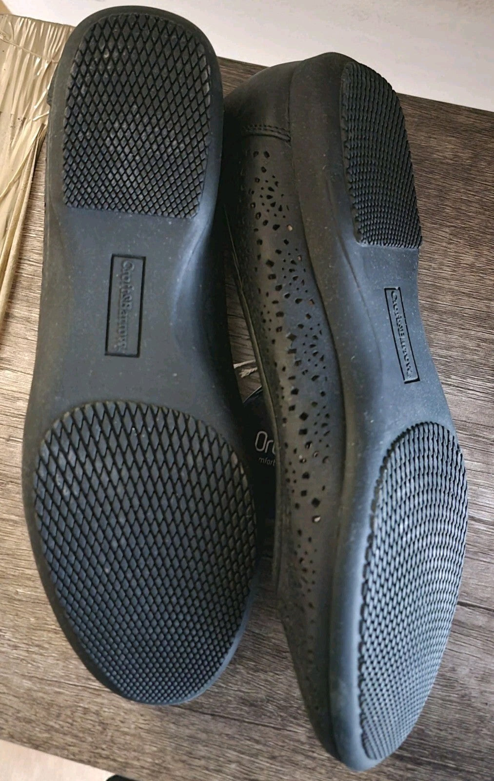 Croft & Barrow Baritone Flats Women's Size 7.5 Black Ortholite