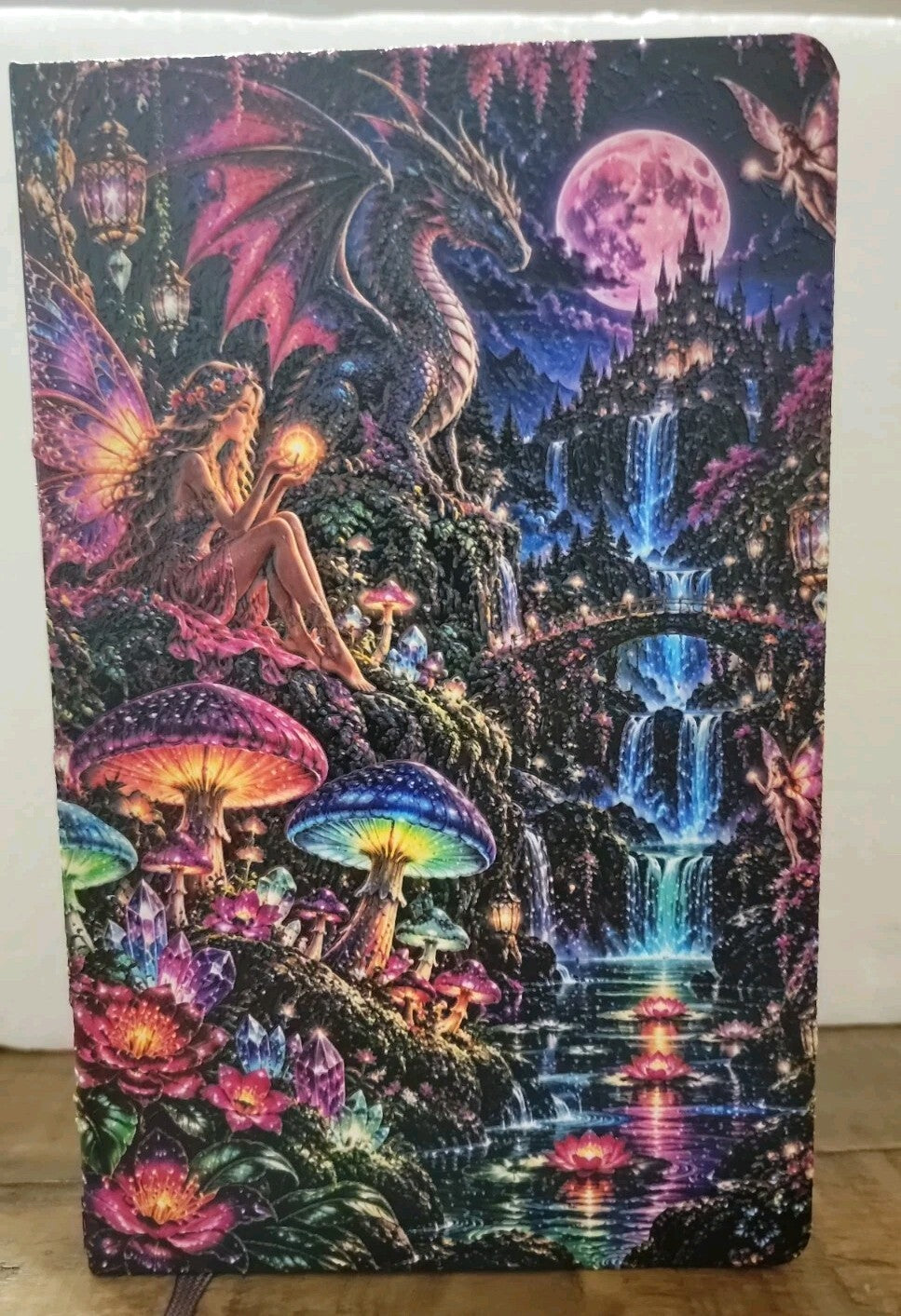 Moleskine Classic Hardcover Journal Custom UV Printed Fantasy Fairy Dragon