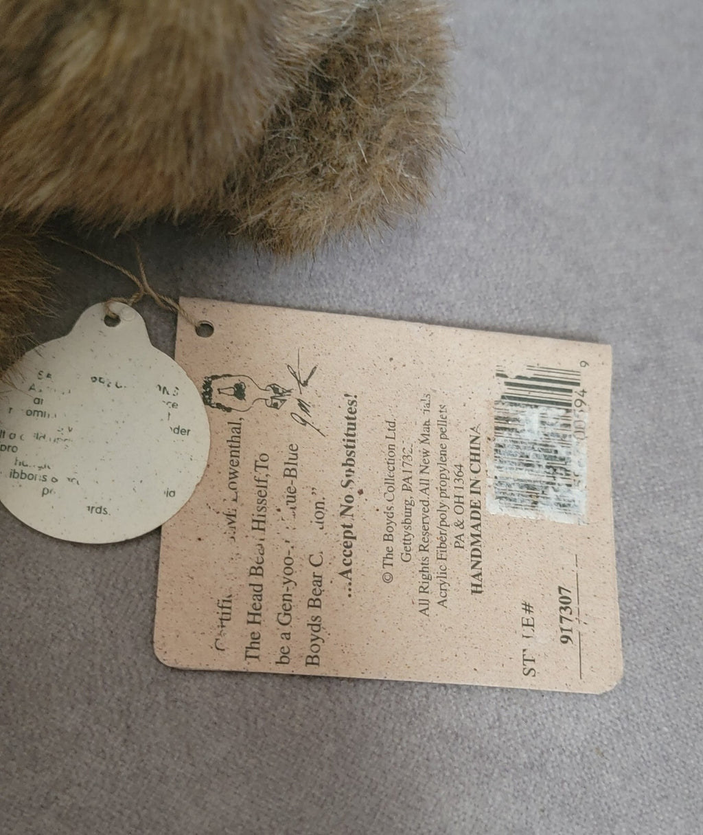 Boyds Bears 917307 A.J. Blixen Santa Teddy Bear Christmas Holiday Bear Plush 8"