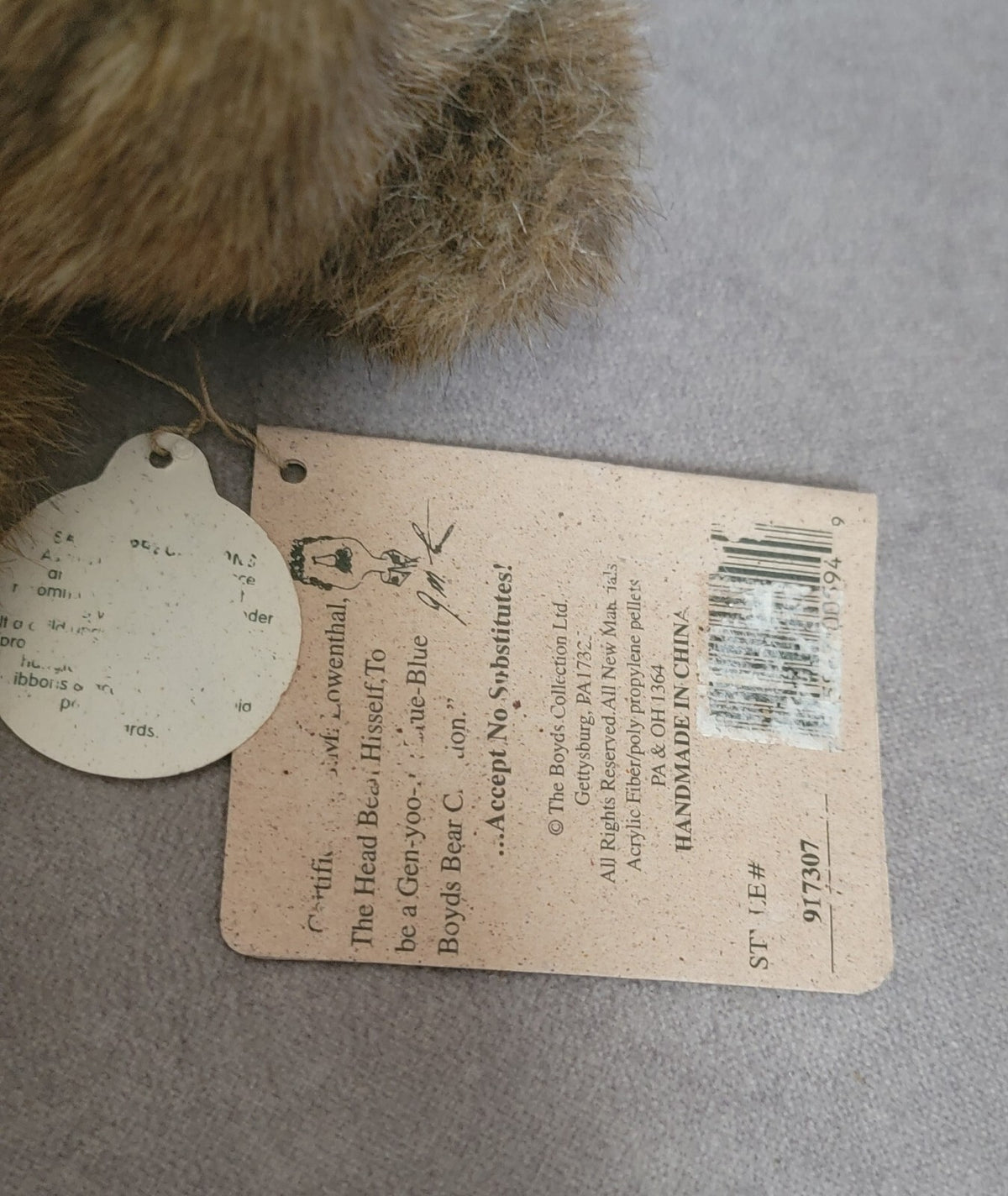 Boyds Bears 917307 A.J. Blixen Santa Teddy Bear Christmas Holiday Bear Plush 8"