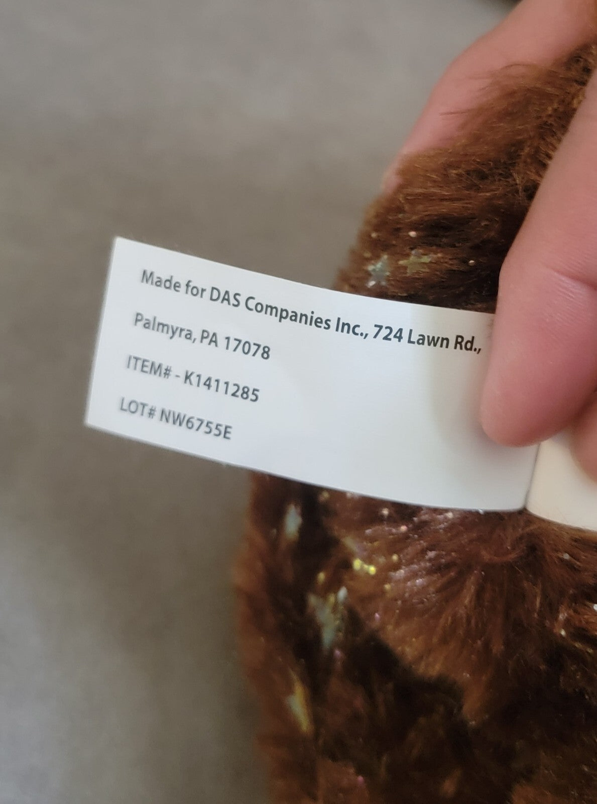Kellytoy Original Brown Iridescent Stars 9" Plush Bear 2020 Stuffed Animal