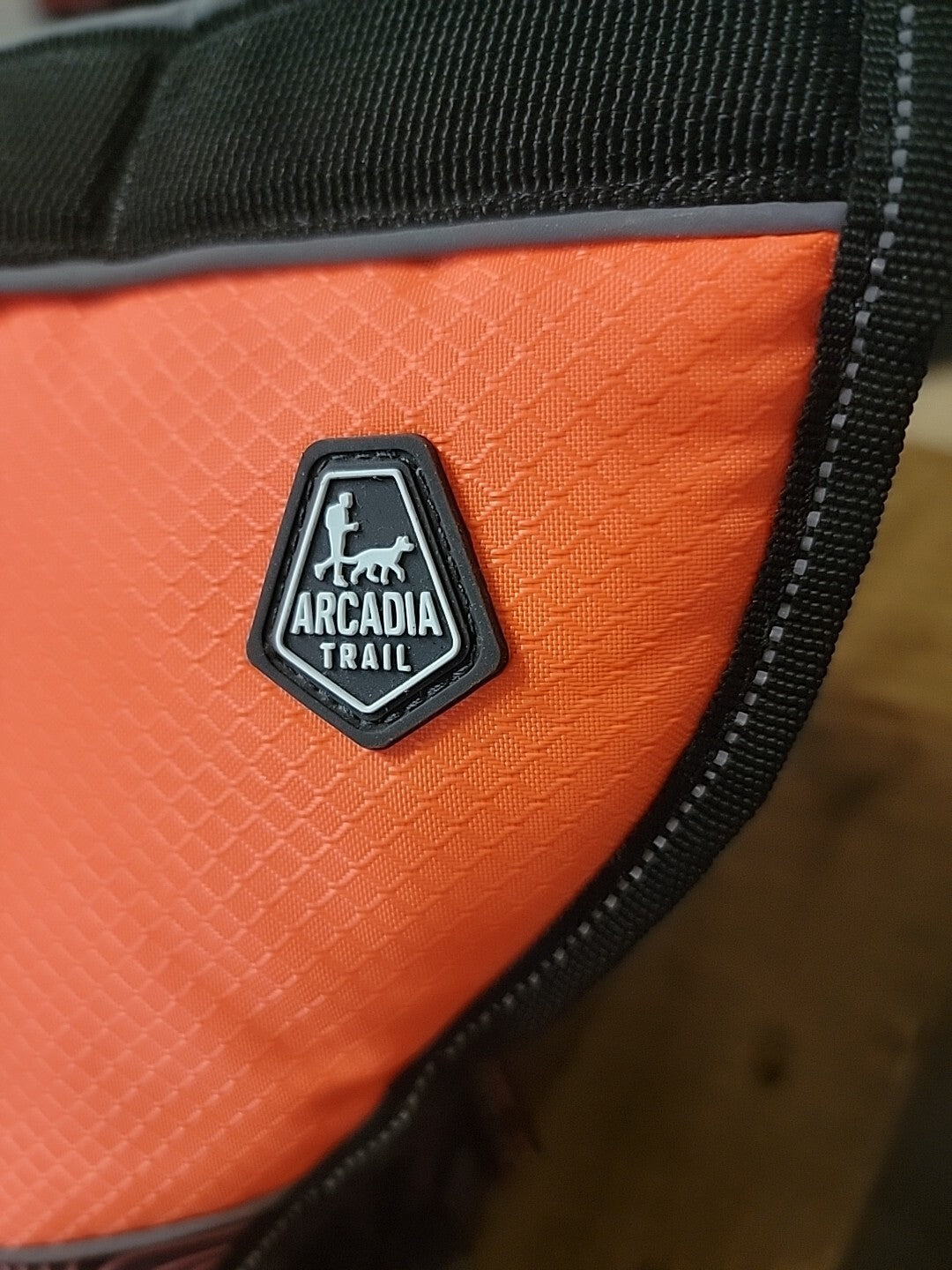 Arcadia Trail High Visibility Floatation Aid Medium orange dog life jacket