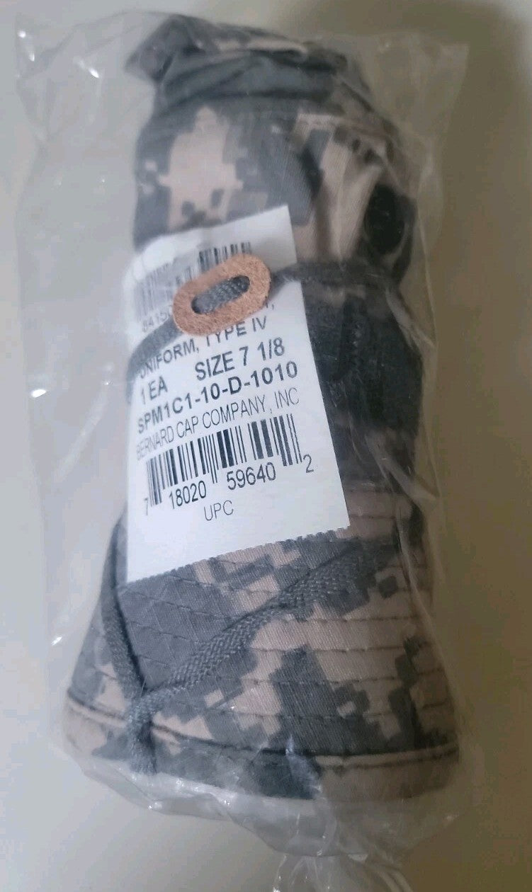 NWT US Army Hat Sun Combat Uniform Type IV 7 1/8 Digital Camo NOS New Old Stock