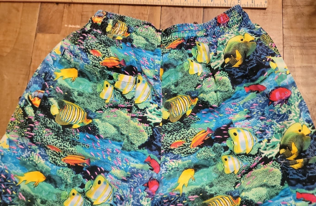 Five Star Fundamentals Aquarium Fish Chef Scrub Pants & Hat Set XS Colorful