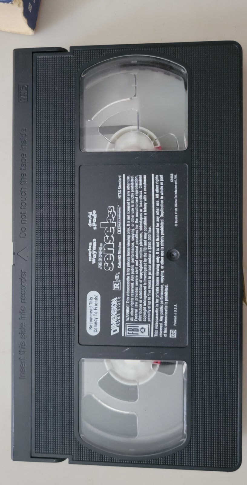 Senseless VHS 1998 Marlon Wayans David Spade Dimension Blockbuster Former...