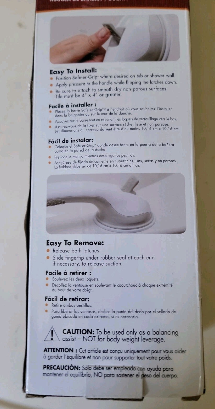 MHI Safe-er-Grip Bathtub & Shower Handle – Model 40524
