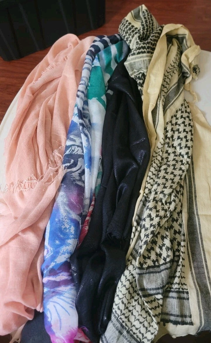 Women’s Scarf Lot Assorted Infinity Rectangle Square Paisley Plaid Fashion...