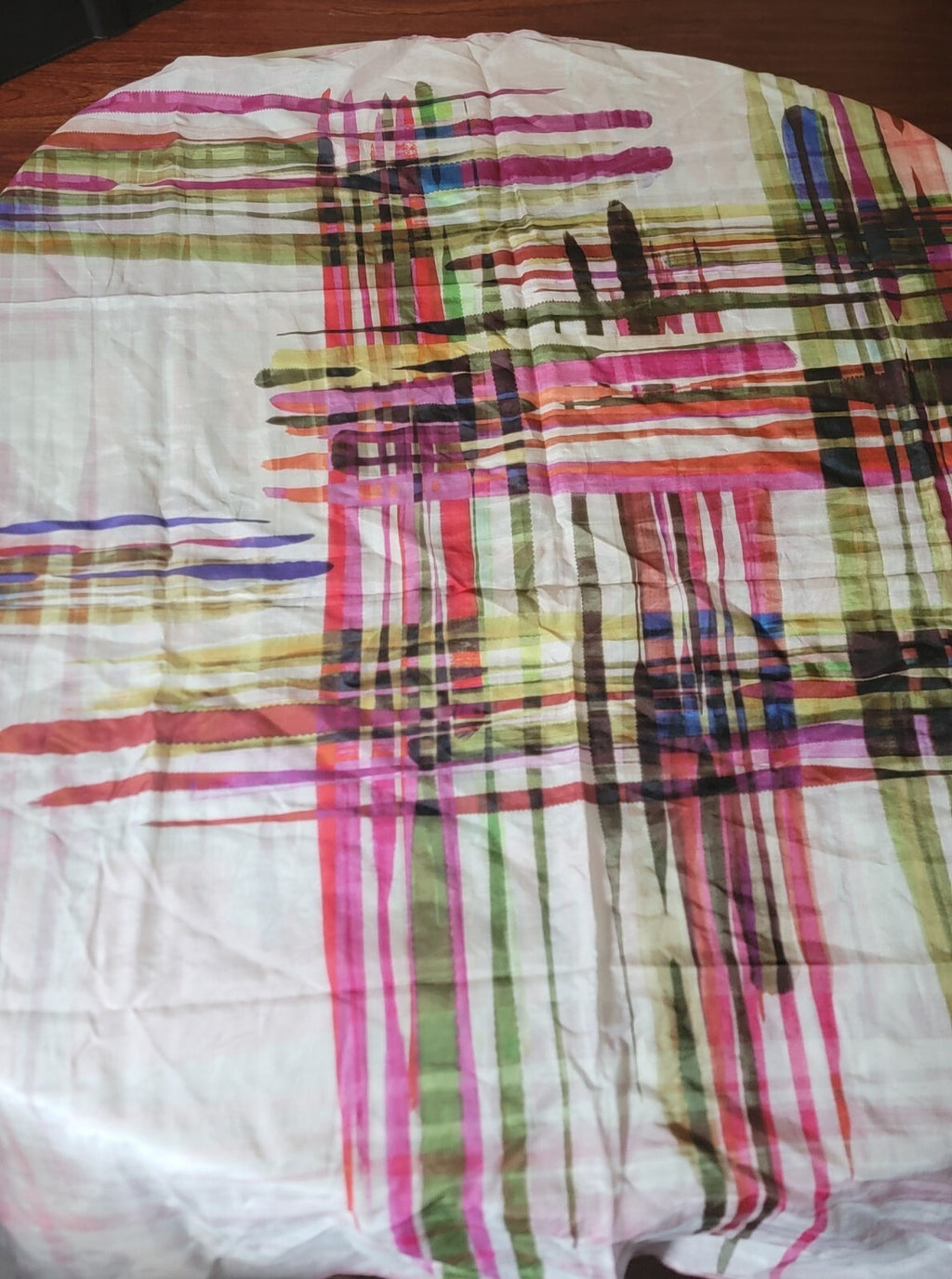 Aker Women’s Multicolor Abstract Scarf 70% Cotton 30% Silk 90x90cm NWT