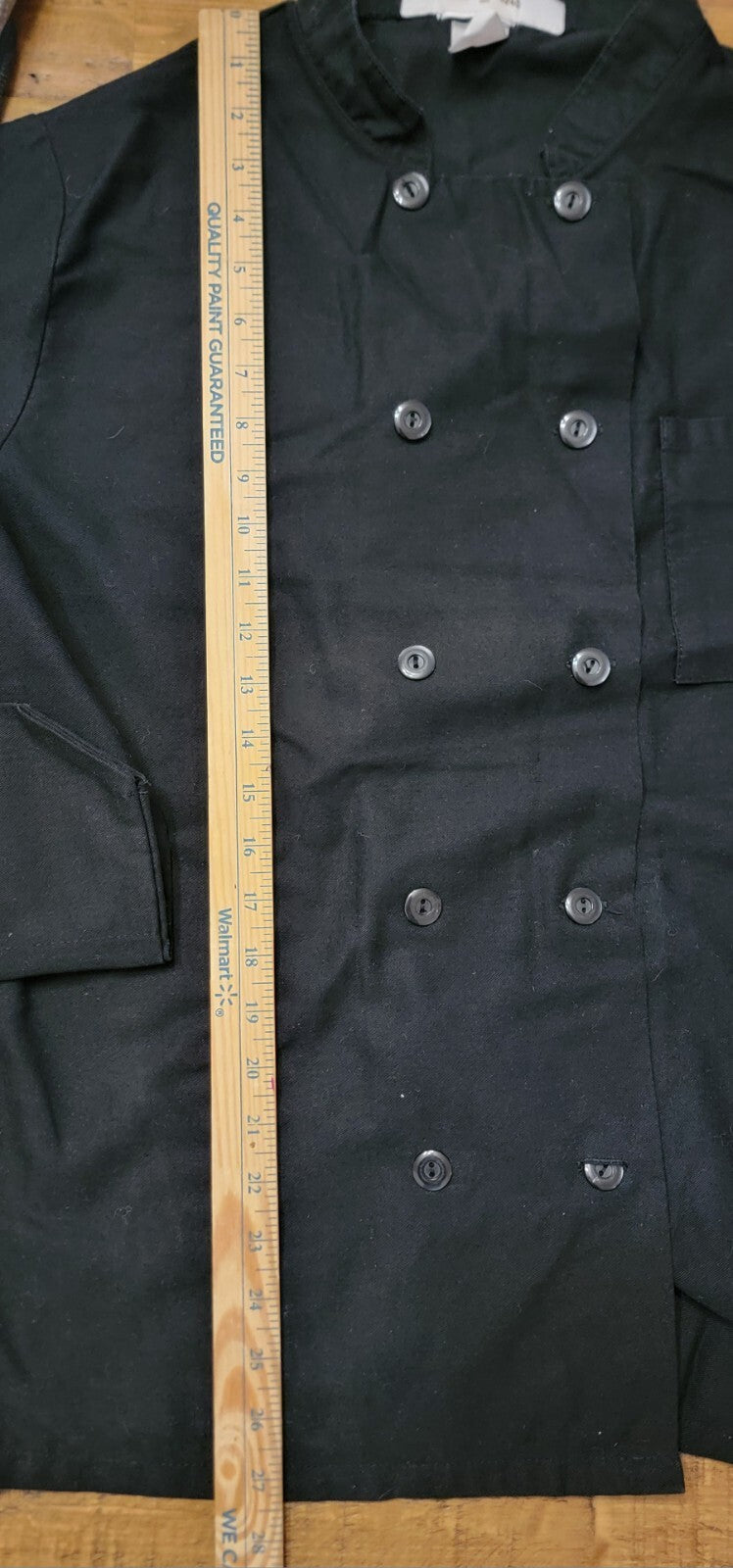 Chef Works Men’s Black Double Breasted Chef Coat Jacket Size XL Long Sleeve