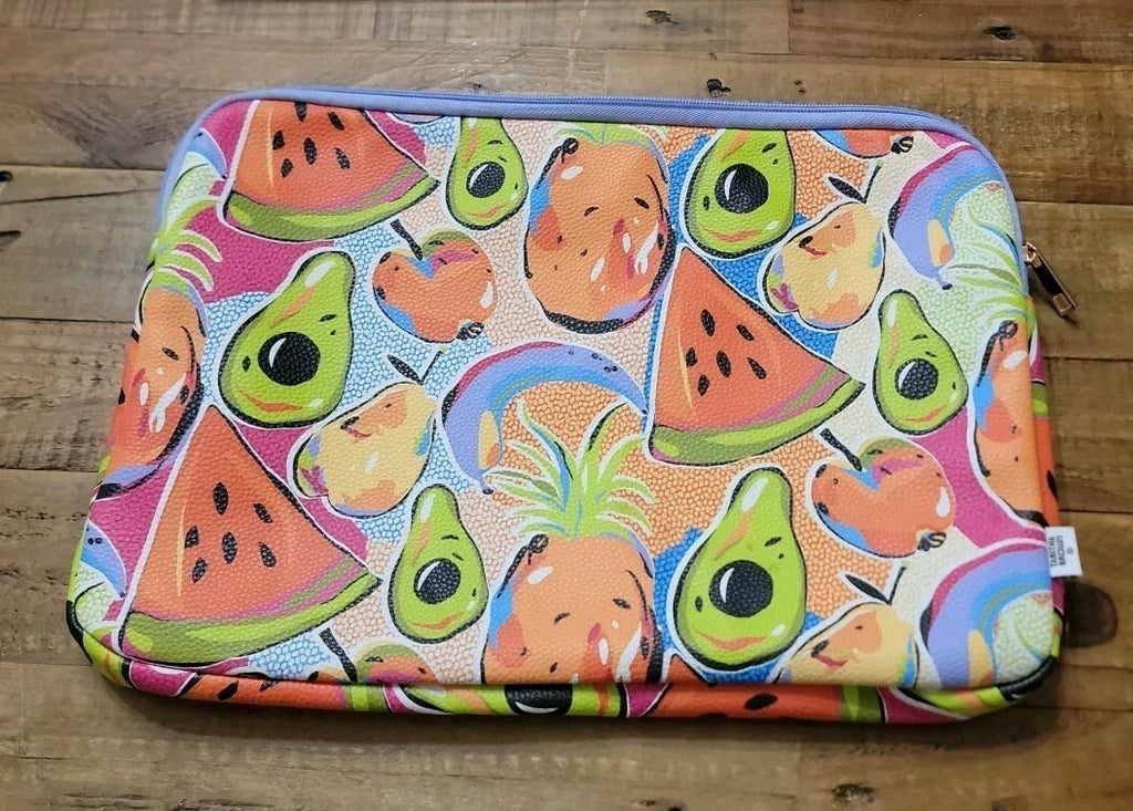 Tabitha Brown Target 15” Tech Sleeve - Laptop/Tablet/Colorful Fruit Print -Used
